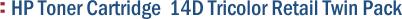 HP Toner Cartridge 14D Tricolor Retail Twin Pack